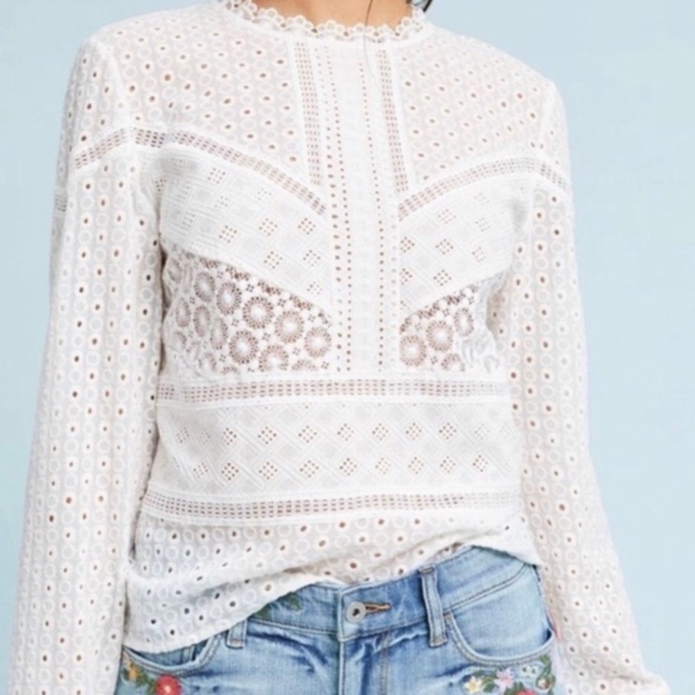 Anthropologie- Lace top
